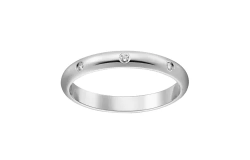 Cartier, creative design platinum diamond ring for men and women, simple and elegant design, for beloved