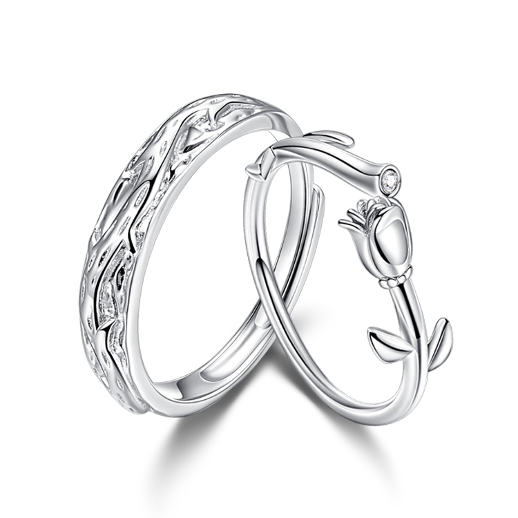 FANCI One size adjustable ring, gift box for men and women, silver 925 sample, for beloved
