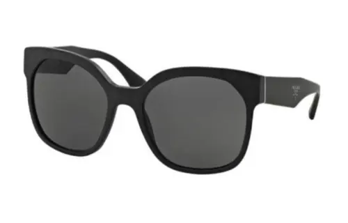 PRADA Acetate Irregular Shape Sunglasses Women's Black