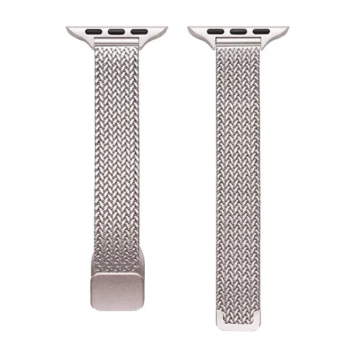 IBOANN Watch strap for Apple, stainless steel material 206mm, suitable for Apple Watch S9 Wheat Sui 8 watch strap 7 buckle stainless steel 6 Apple 5 iwatch metal advanced