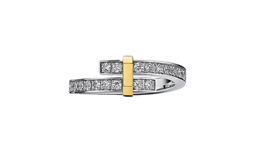 TIFFANY & CO. Platinum 18K Gold Rings Unisex Silver