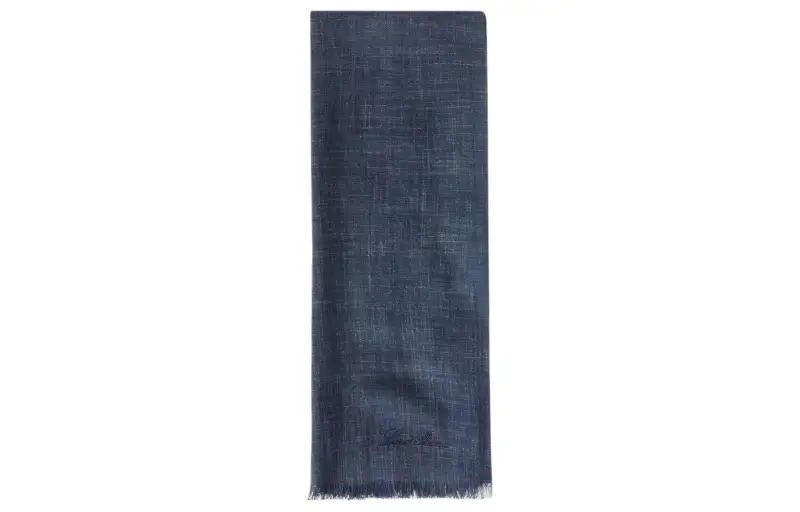 Loro Piana Knit Scarves Men's Blue