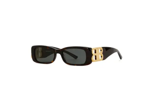 Balenciaga Acetate Irregular Shape Sunglasses Women's Tortoiseshell