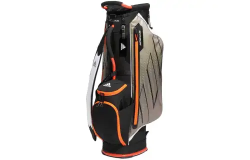 Adidas Polyester With Synthetic Leather Golf Bag Storage Bag Men's White & Semi Impact Orange