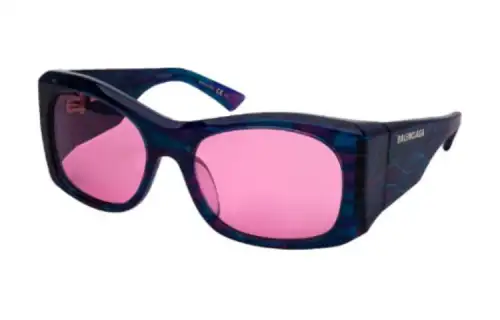Balenciaga Irregular Shape Sunglasses Unisex Blue
