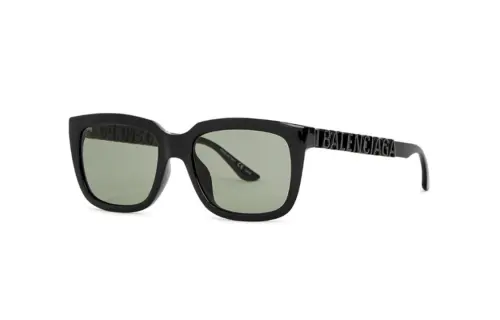 Balenciaga Acetate Square Sunglasses Unisex Black