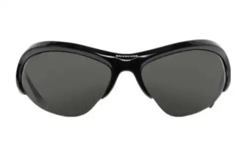 Balenciaga Metal Nylon Cat Eye Sunglasses Women's Black