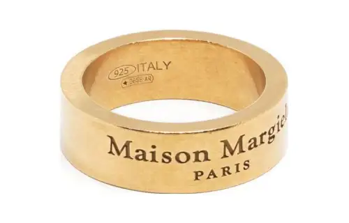 Maison Margiela engraved-logo silver ring