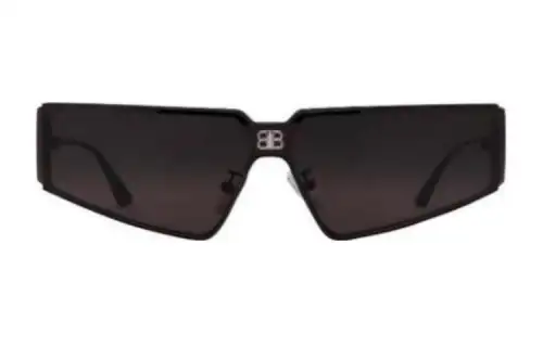 Balenciaga Metal Irregular Shape Sunglasses Women's Black
