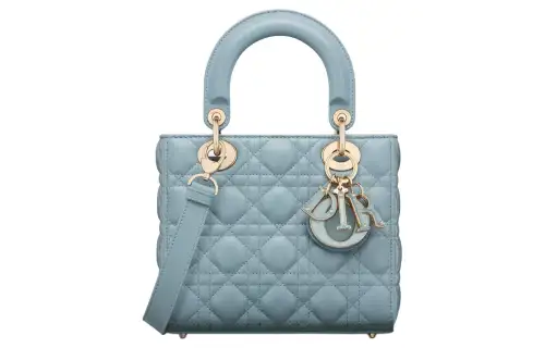 DIOR Lady Dior Sheepskin Handbag, Shoulder Bag, Crossbody Bag, Handbag Small Women's Sky Blue