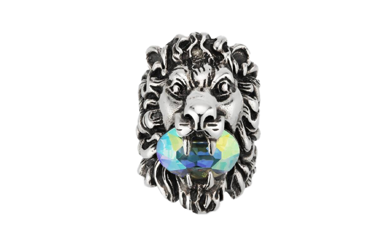 GUCCI Vintage Web Rings Unisex Palladium Gold