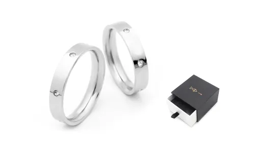 DAP Titanium Steel Rings Unisex Silver