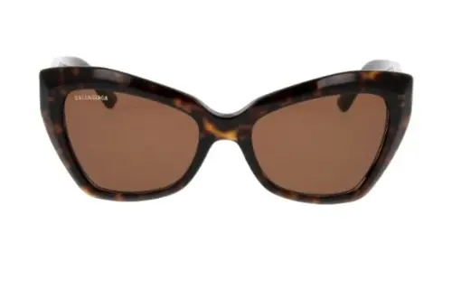Balenciaga Irregular Shape Sunglasses Women's Tortoiseshell