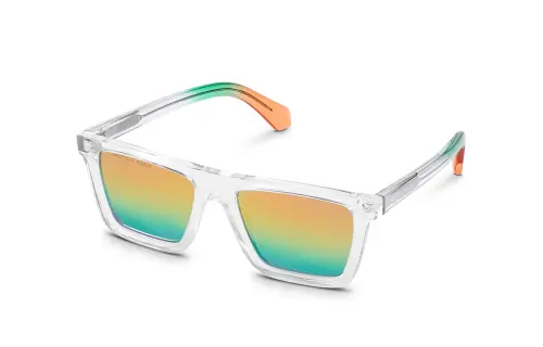 LOUIS VUITTON Plate Frame Square Sunglasses Men's Transparent