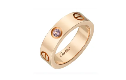 CARTIER LOVE 18K Gold Rings Unisex Rose Gold