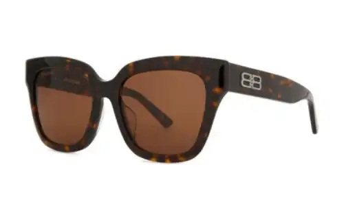 Balenciaga Acetate Square Sunglasses Women's Tortoiseshell