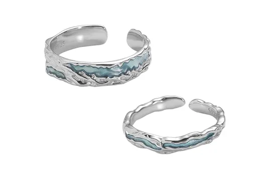MAGICPOLE 925 Sterling Silver 999 Fine Silver Rings Unisex