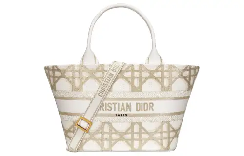 DIOR Embroidery Handbag, Shoulder Bag, Crossbody Bag Women's White