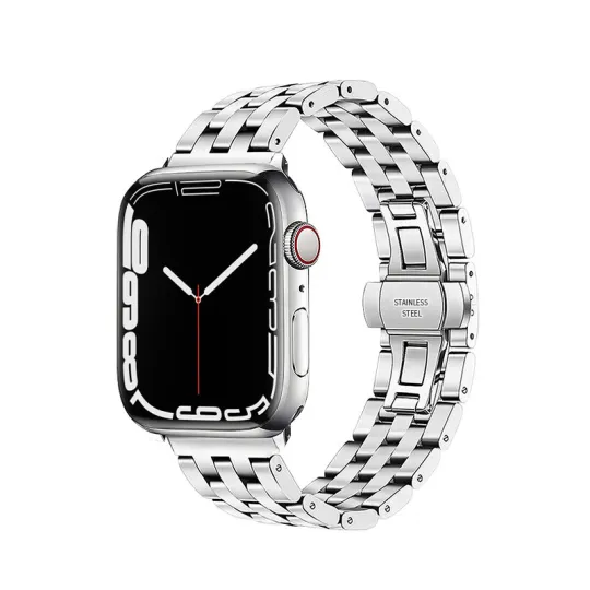 IBOANN Strap Apple Compatibility Stainless Steel Material 49mm