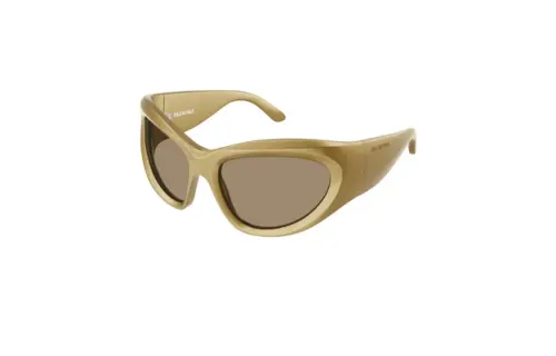 Balenciaga Cat Eye Sunglasses Women's Beige Camel
