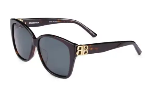 Balenciaga Acetate Irregular Shape Sunglasses Women's Tortoiseshell