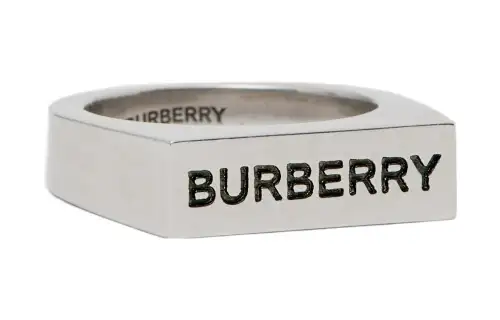 Burberry Brass Rings Men's Silver