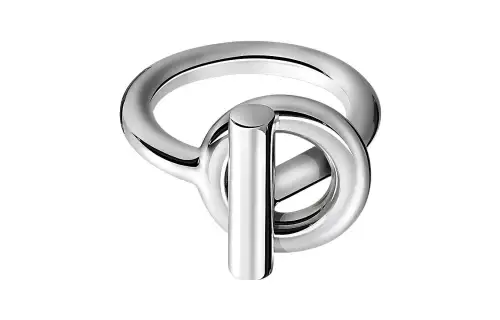 HERMES Echappee 925 Sterling Silver Rings Unisex