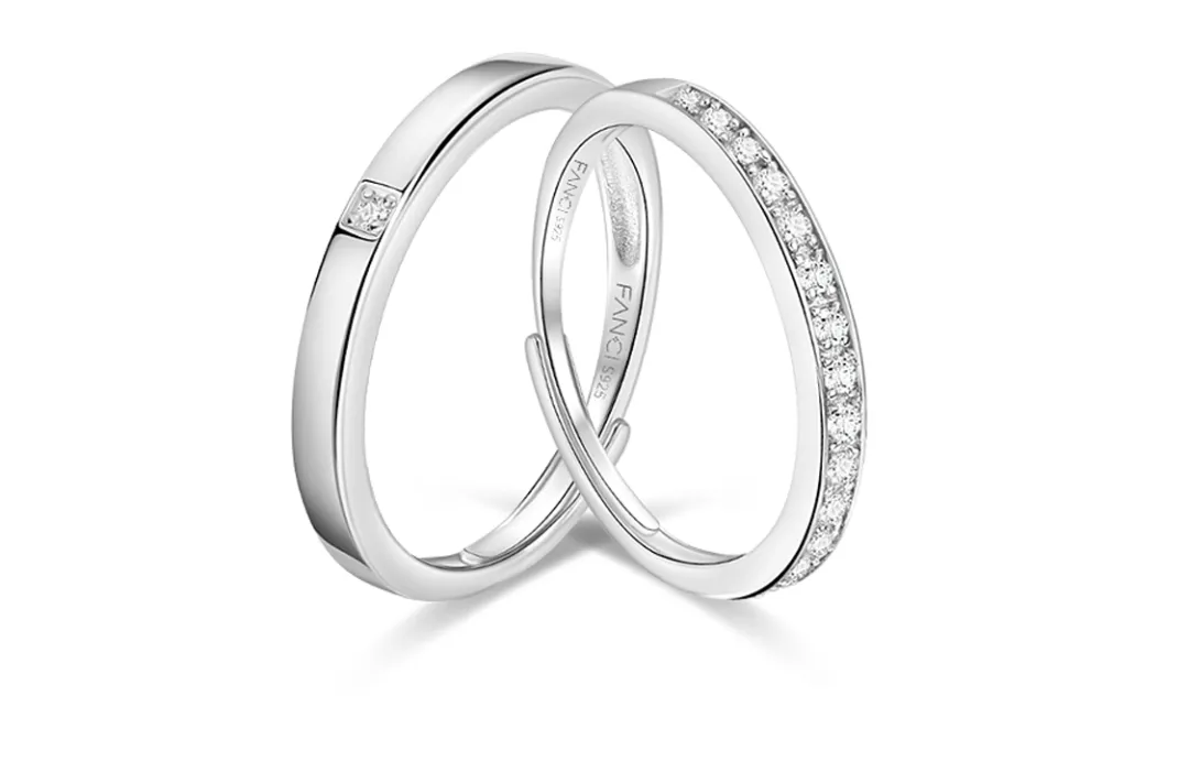 FANCI 925 Sterling Silver Synthetic Cubic Zirconia Rings Unisex