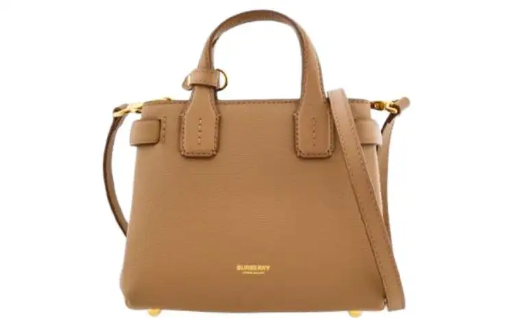 Burberry Grain Leather Shoulder Bag, Crossbody Bag, Handbag Women's Ostrich Color