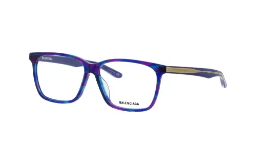 Balenciaga Acetate Square Eyeglass Frames Unisex Light Blue