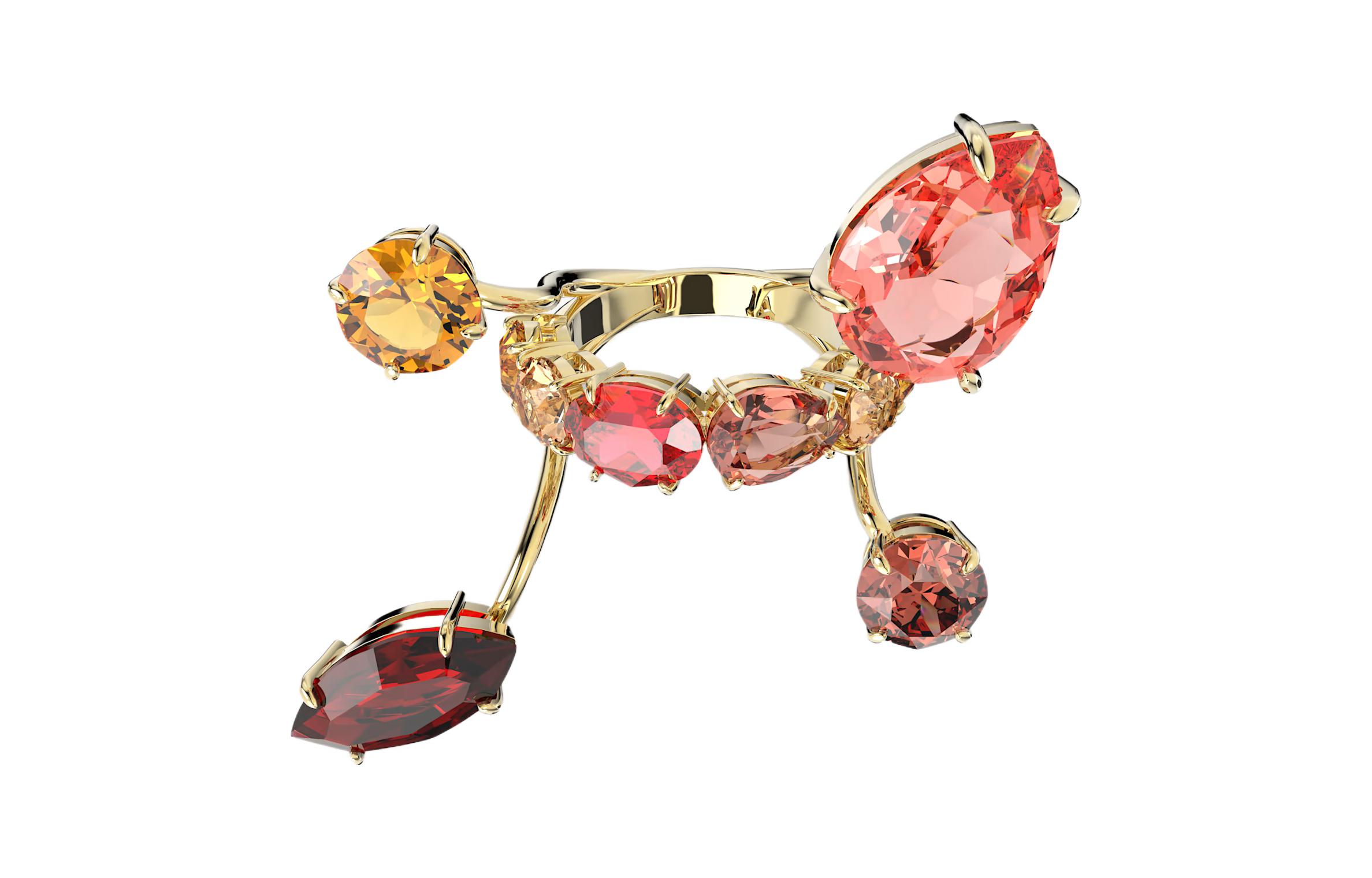 Женское кольцо Swarovski (разноцветное)
