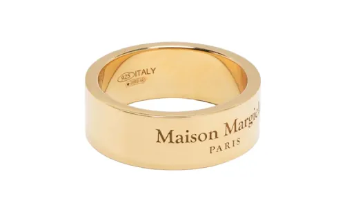Maison Margiela logo-engraved ring