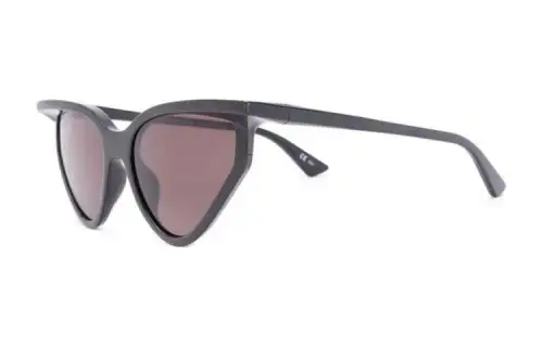 Balenciaga Acetate Irregular Shape Sunglasses Unisex Black