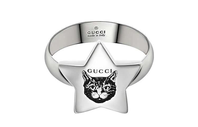 GUCCI Blind For Love 925 Sterling Silver Rings Unisex Silver