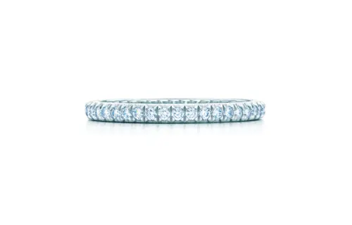 TIFFANY & CO. Tiffany, diamond stone inlay, platinum ring for men and women, platinum 950 sample, for beloved