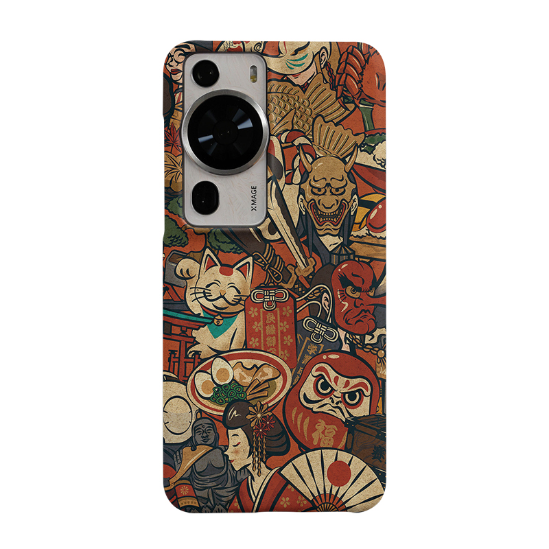 KESHAMI is suitable for Huawei P60Pro/P60/P60ART mobile phone case, new light and thin frosted hard shell, personalized trendy men's retro Tang painting