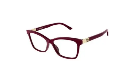 Balenciaga Acetate Square Eyeglass Frames Women's Red