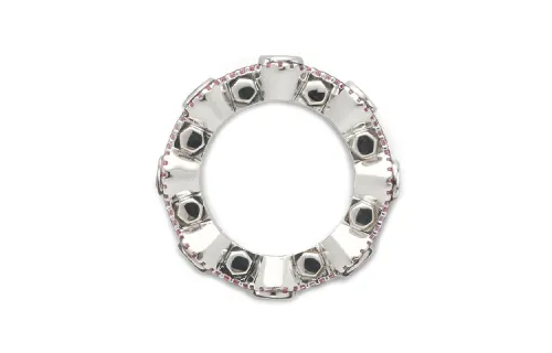 Bottega Veneta Rings Women's Silver/Light Pink
