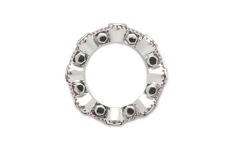 Bottega Veneta Rings Women's Silver/Light Pink