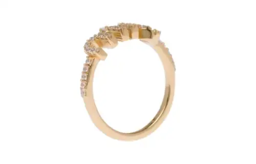 MIU MIU Metal, Faux Crystal Rings Women's Gold