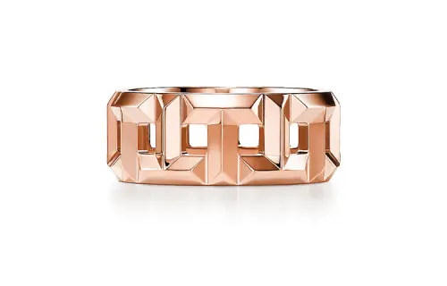 TIFFANY & CO. T 18K Rose Gold Rings Women's