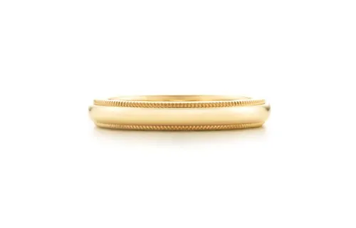TIFFANY & CO. Pre Owned 2010s 18K Yellow Gold Milgrain Ring