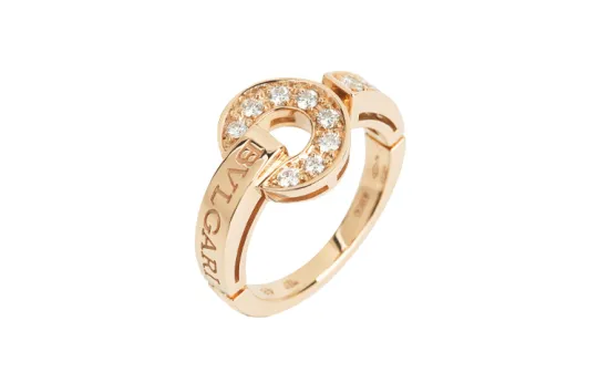 BVLGARI Series Copper Coin Diamond Rings Women's