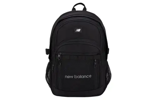 New Balance Zip Closure Nylon Backpack Unisex Black