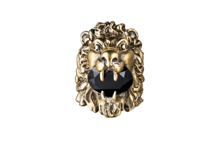 GUCCI Gucci, fashionable retro jewelry, glossy golden ring for men and women, for beloved