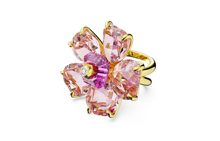 Женское кольцо Swarovski Florere (золотое)