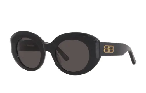Balenciaga Plastic Oval Sunglasses Women's Black