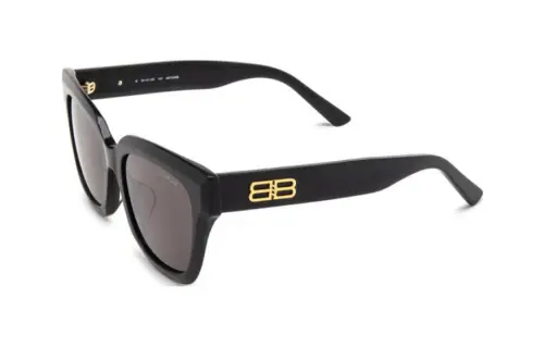 Balenciaga Acetate Square Sunglasses Unisex Black