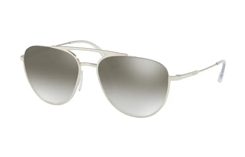 PRADA Metal Aviator Sunglasses Women's Silver