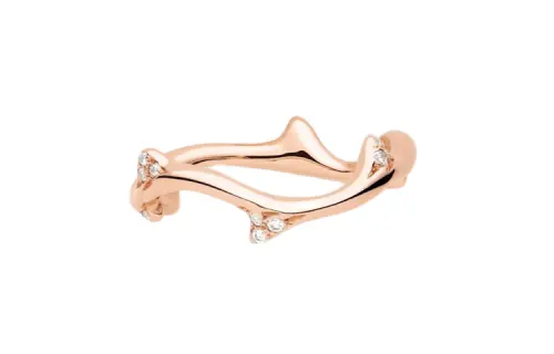 DIOR Diamond 18K Rose Gold Rings Women's